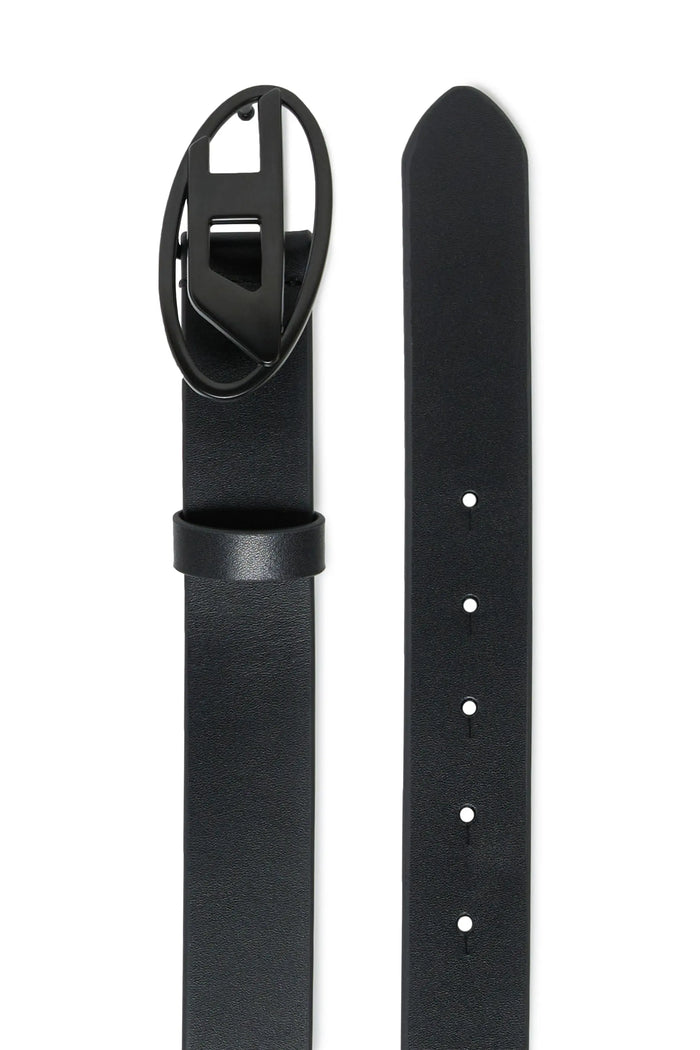 3 cm leather belt with Oval D buckle