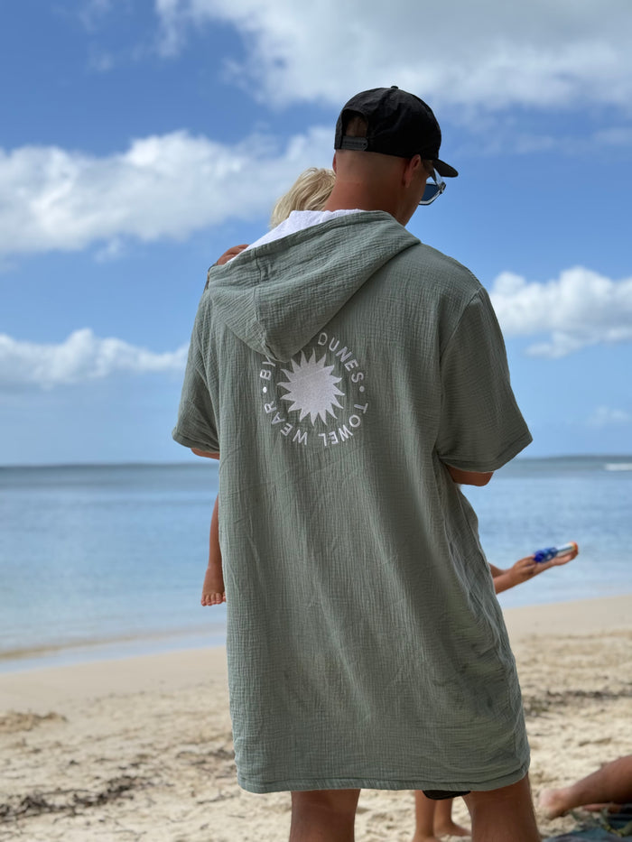 Adult's Zip-Up Beach Towel Robe