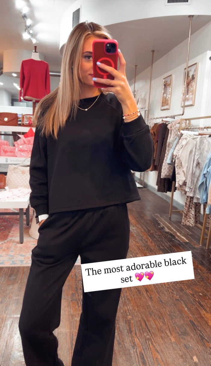 BLACK PANTS SET