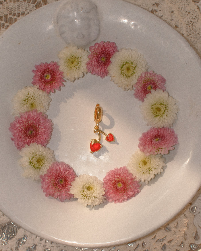 Cherry Heart Charm