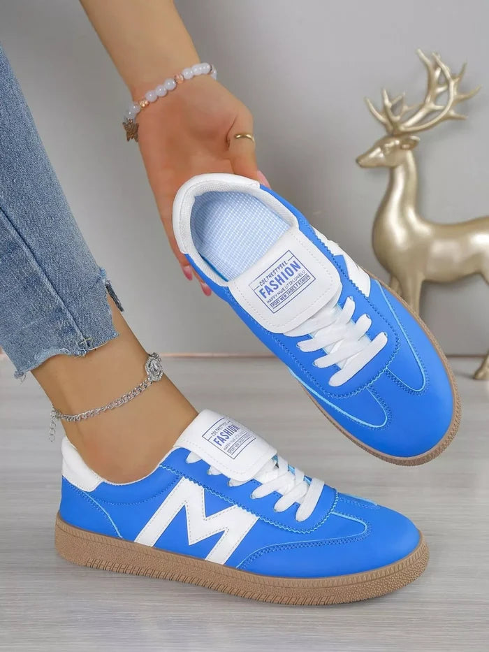 Classic Vegan Leather Lace-Up Sneakers