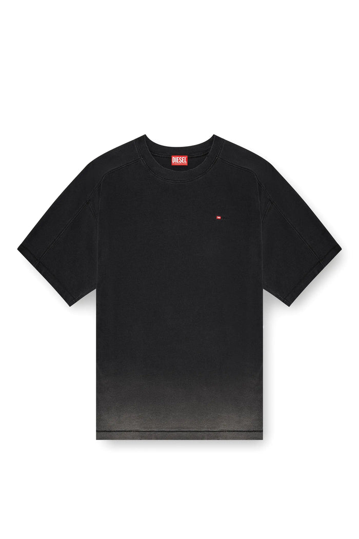 Cotton T-shirt with degradé effect