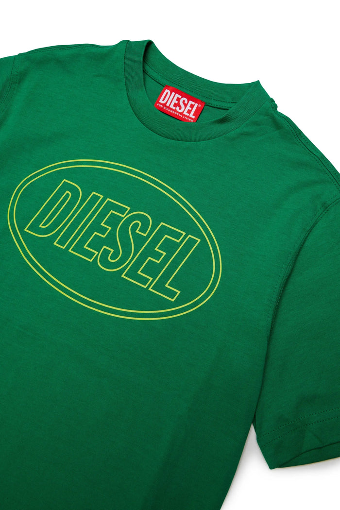 Cotton T-shirt with Diesel print