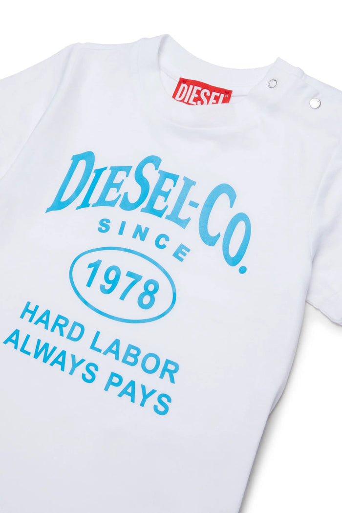 Cotton T-shirt with slogan print