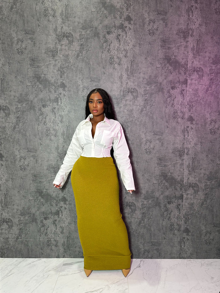 Cropped Pocket Button Down