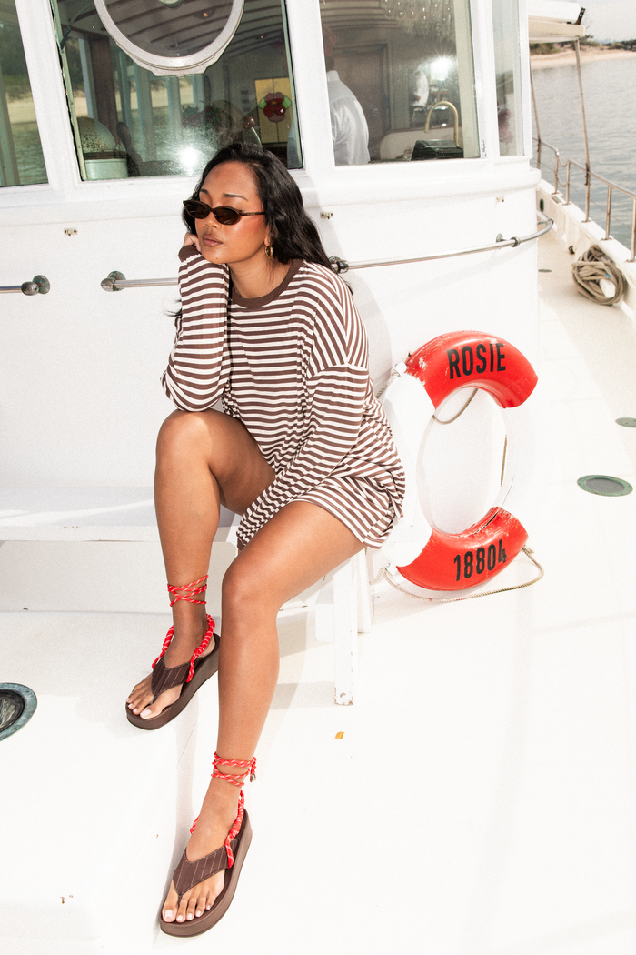Essential Shorts | Chocolate Stripe