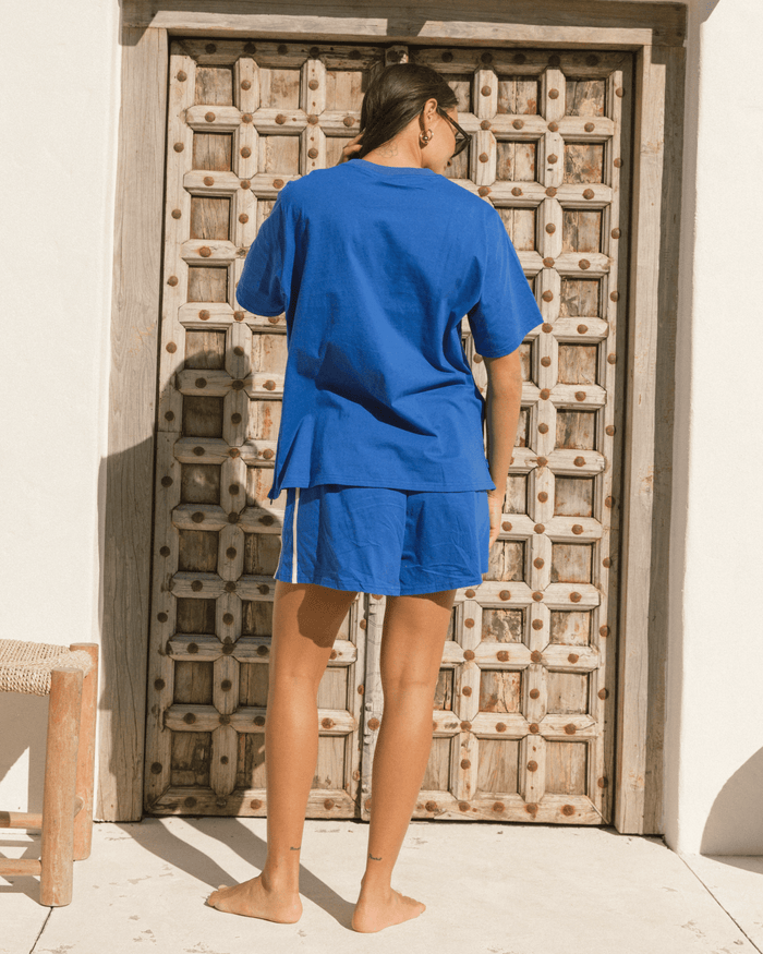 FINAL SALE | Essential Shorts | Cobalt Blue & White