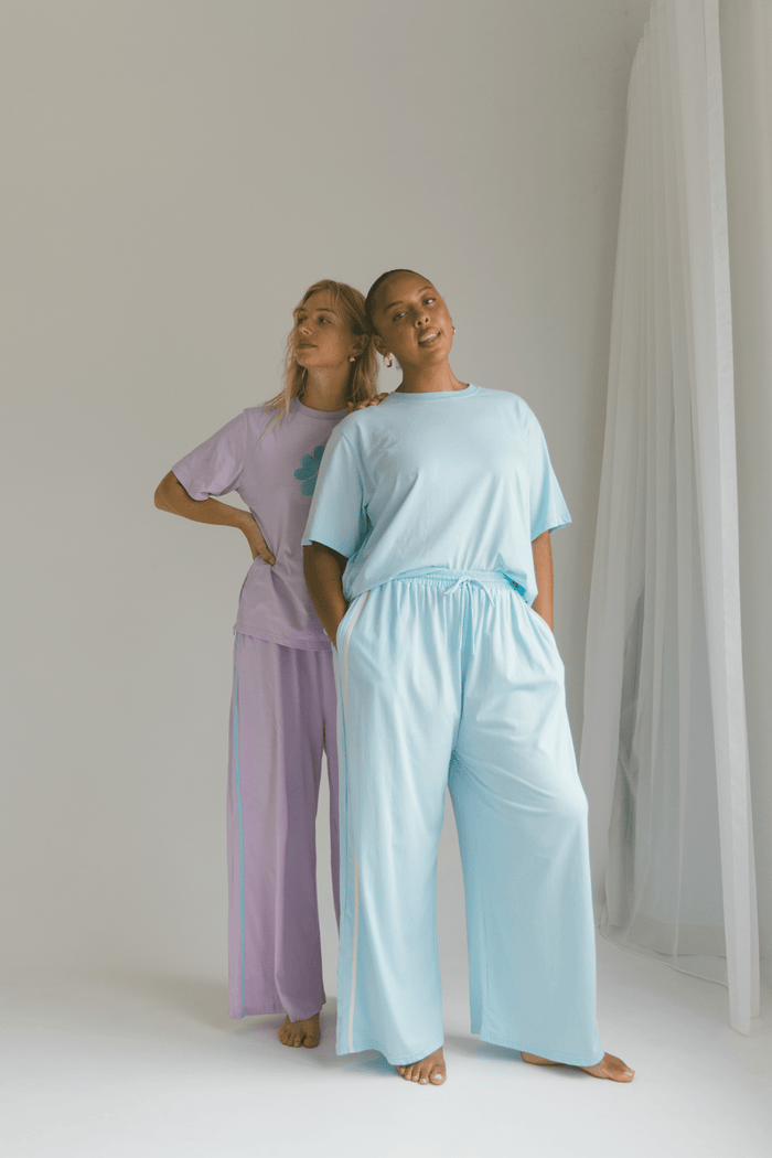 FINAL SALE | Essentials Pants | Blue & Cream