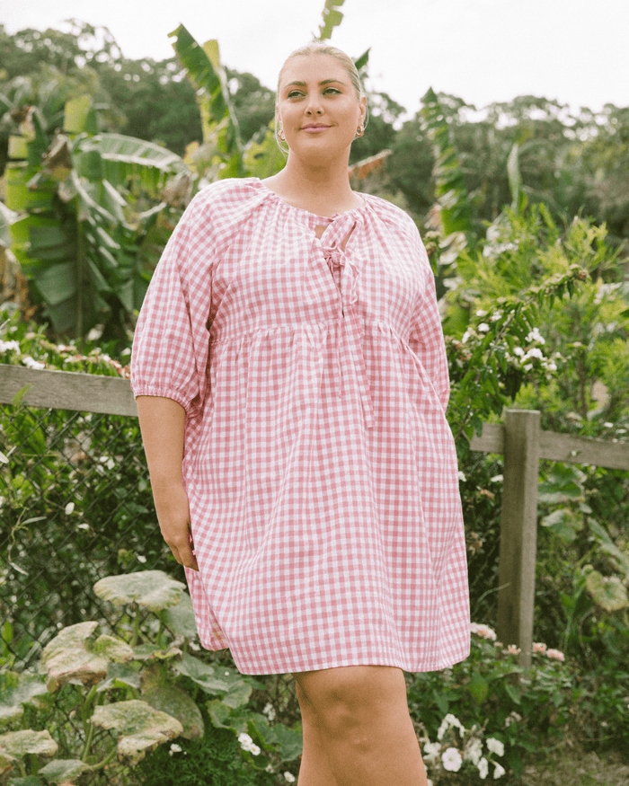 FINAL SALE | Florence Mini Dress | Pink Gingham