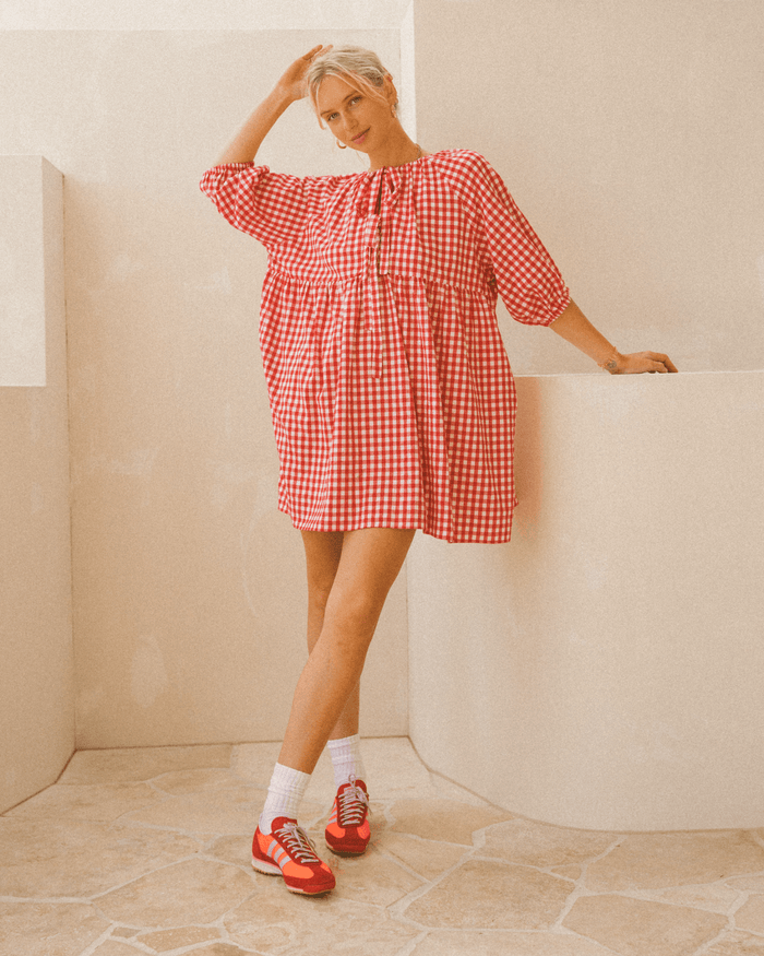 FINAL SALE | Florence Mini Dress | Red Gingham