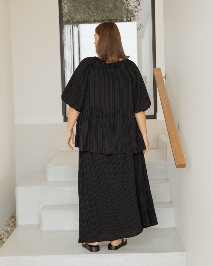 FINAL SALE | Frankie Top | Black Crepe