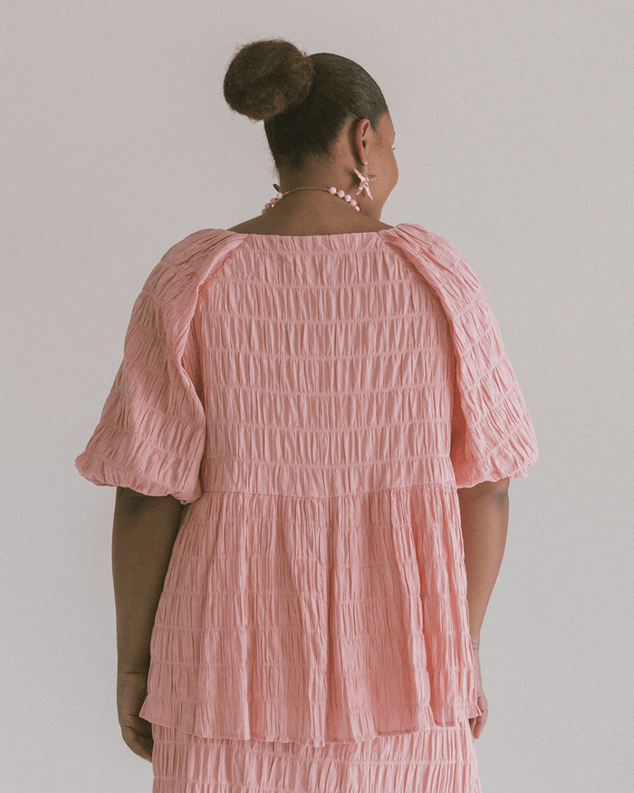 FINAL SALE | Frankie Top | Pink Seersucker