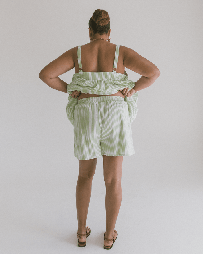 FINAL SALE | Matilda Shorts | Green Stripe