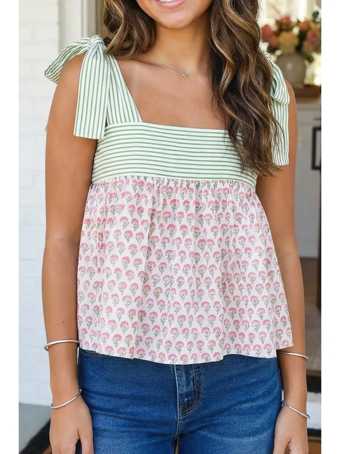 Floral Babydoll Tank Top