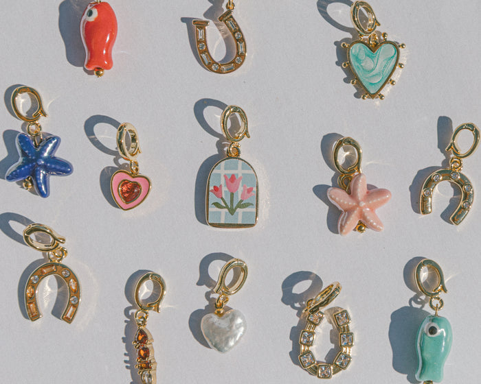 Gem Horseshoe Charm