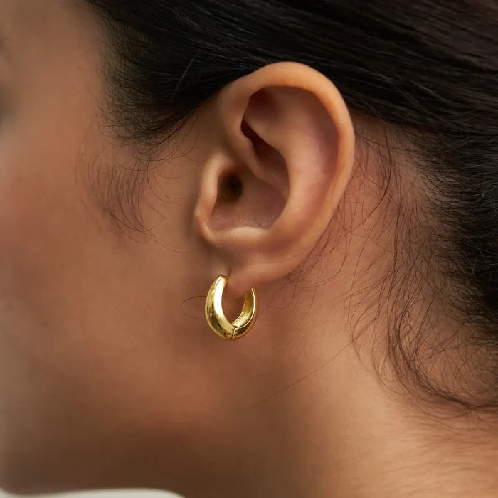 Gold Zenith Hoops - Greige Goods