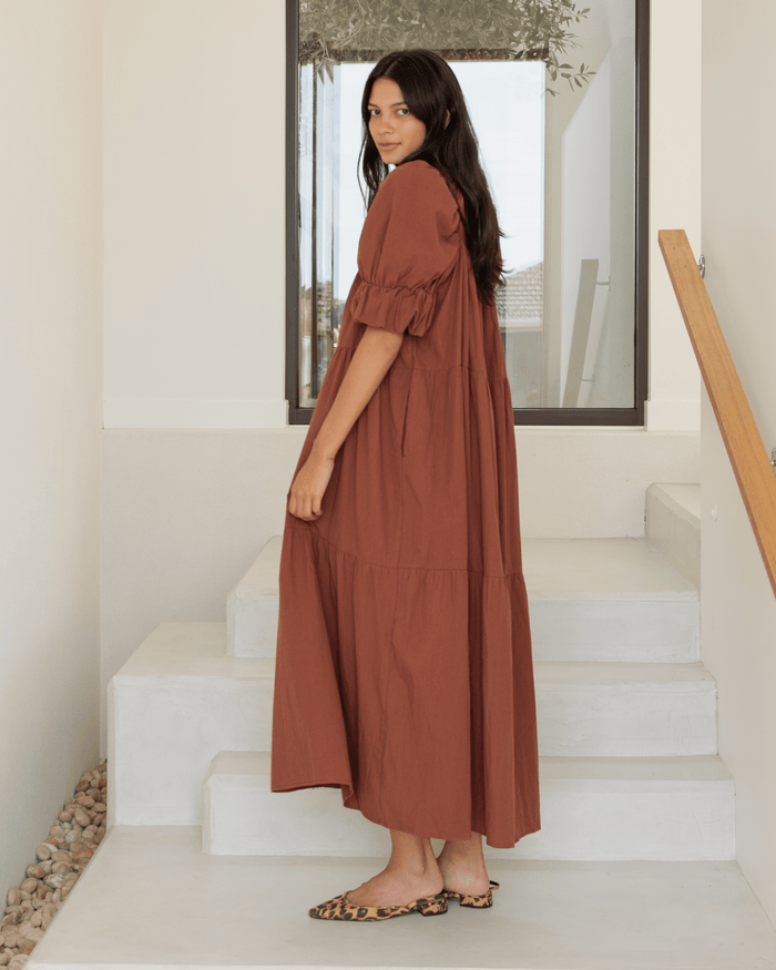 Goldie Maxi Dress | Brown