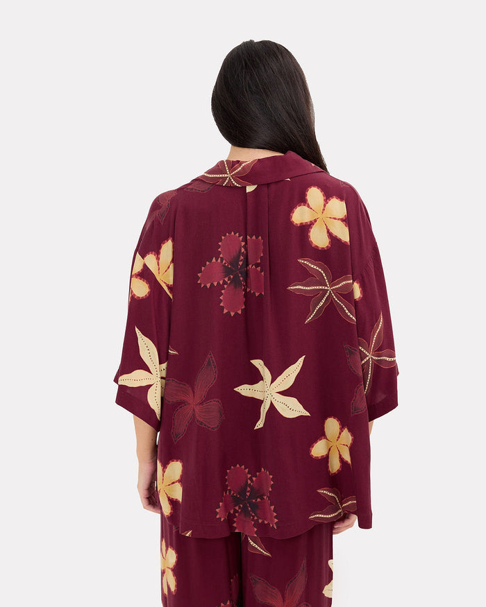 Lacey Shirt in Velvet Bloom | Oversized Fit | The Lullaby Club