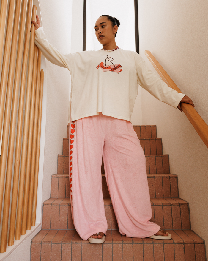 Long Sleeve Essentials Tee | Cherry Hearts