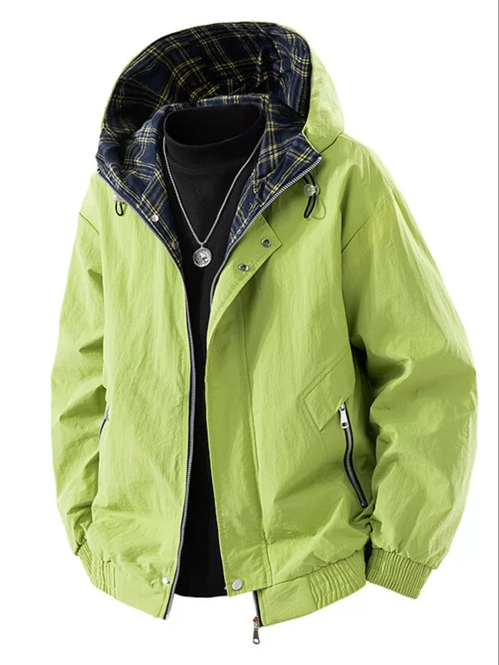Men's Plus Size Casual Hooded Lightweight Jacket