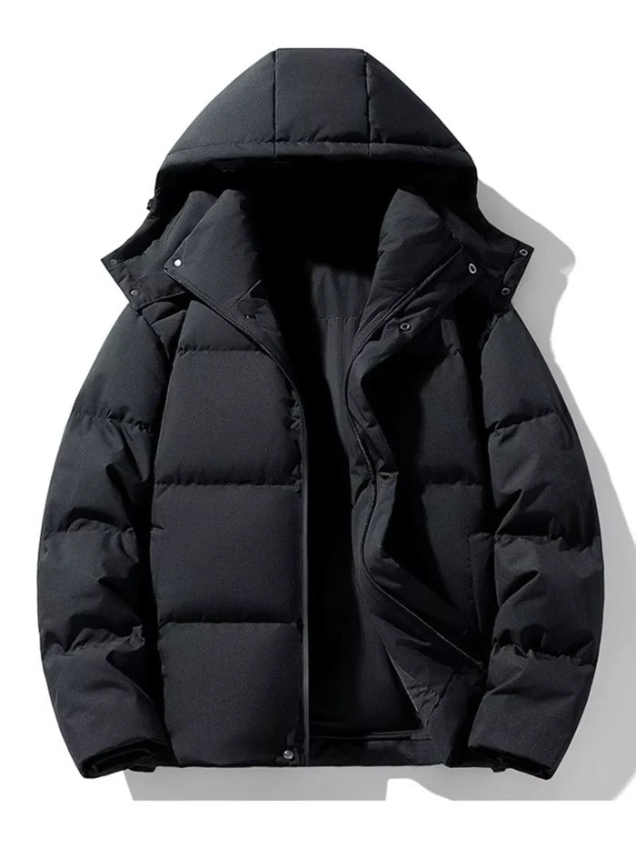 Men's Plus Size Hooded Padded Winter Puffer Jacket