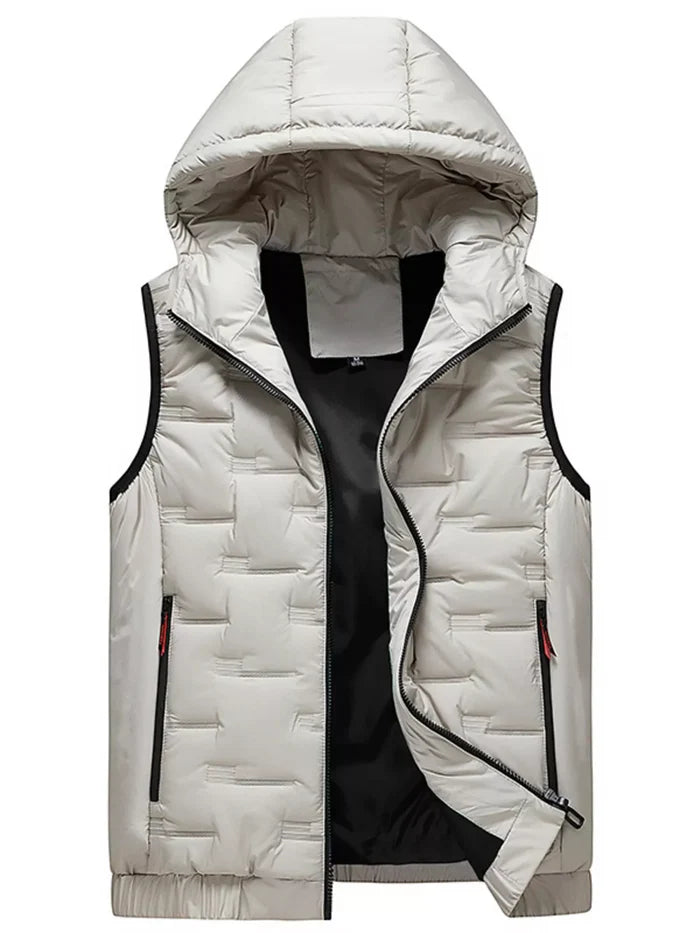 Men's Plus Size Hooded Padded Winter Vest