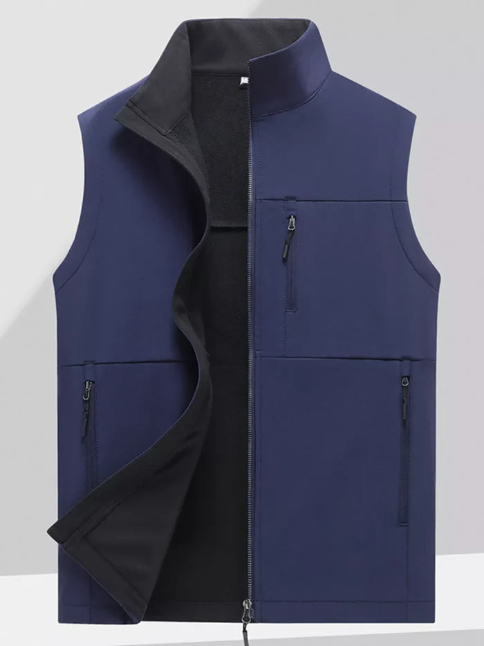 Men's Plus Size Zip Up Outdoor Vest