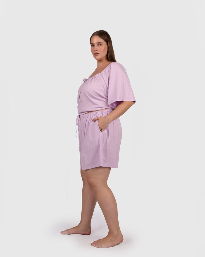 Ocean PJ Shorts | Lilac Mist
