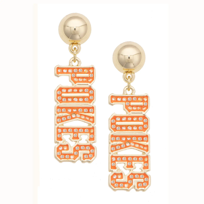 Oklahoma State Cowboys Pave Outline Earrings
