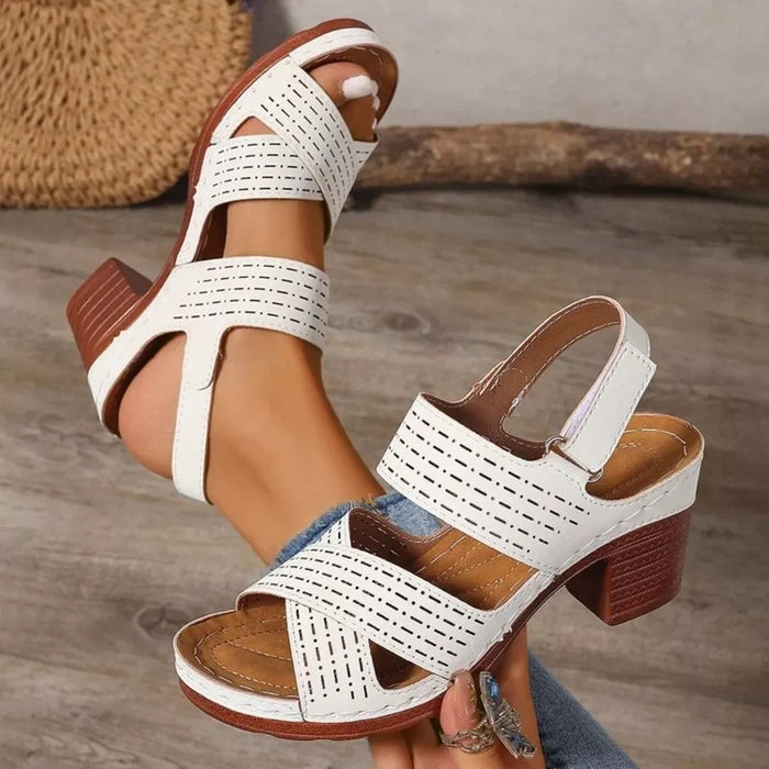 Open Toe Block Heels Sandals
