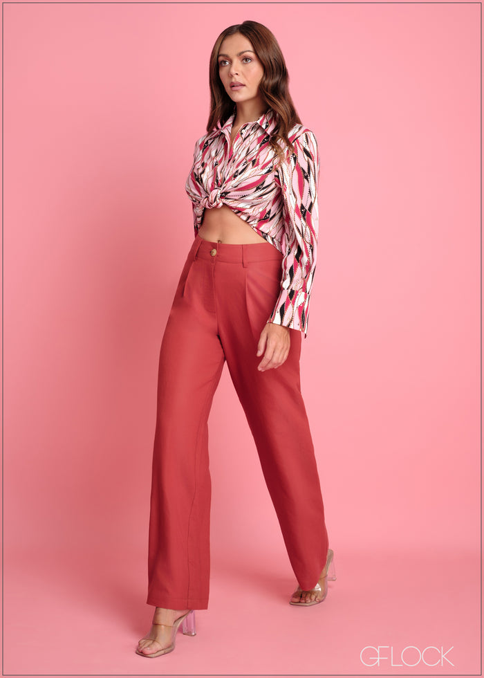 Regular Collar Button Down Shirt - 050224