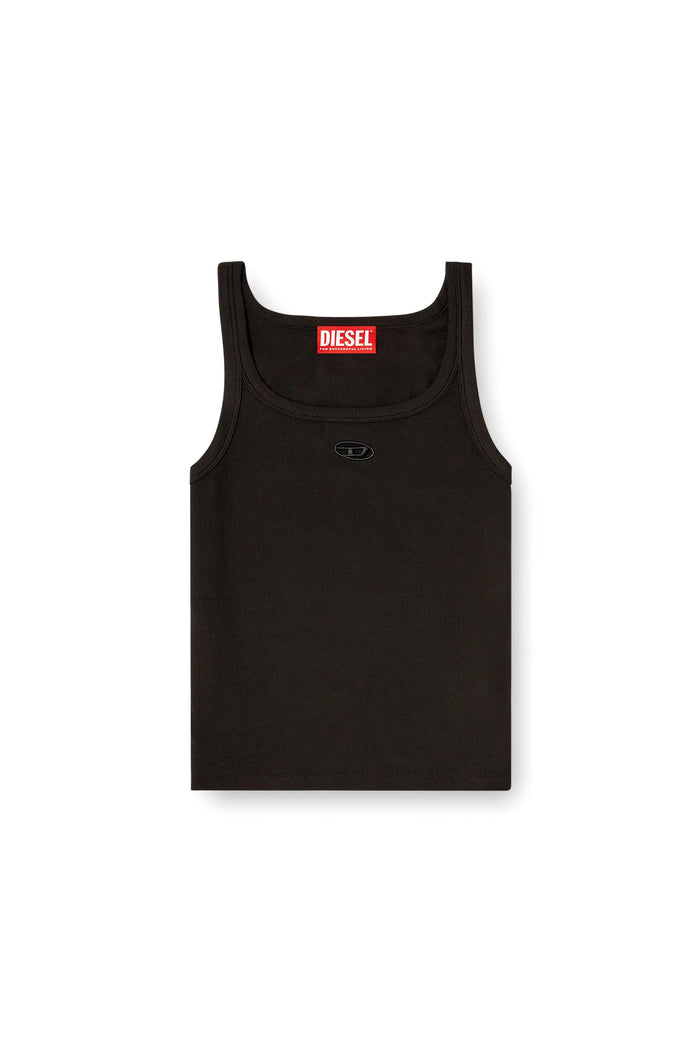 Slim tank top with laser-cut Oval D