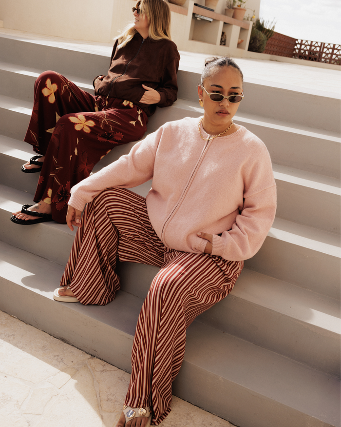 Sophie Knit Bomber | Dusty Pink