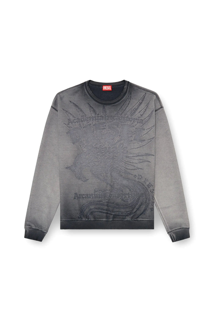 Sweatshirt with dévoré print
