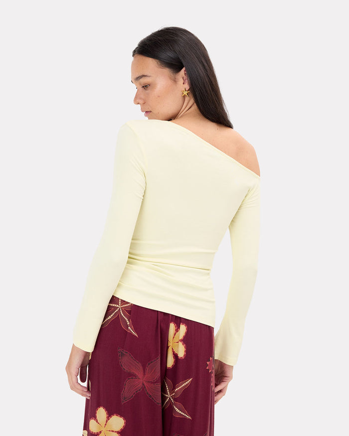 Wren Top in Lemon | Longsleeve Maternity Wear | The Lullaby Club