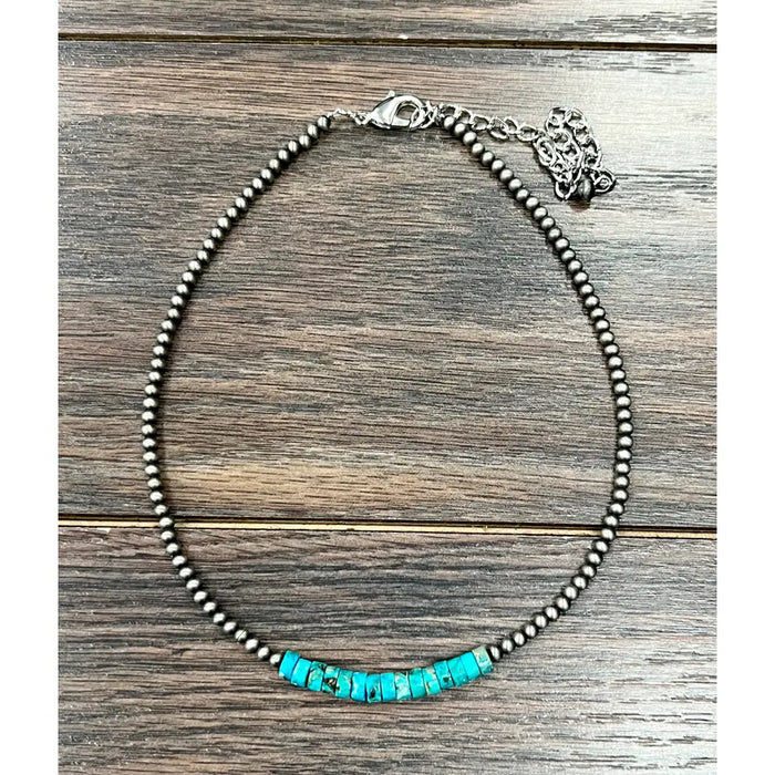 15" Navajo Gemstone Necklace - Greige Goods
