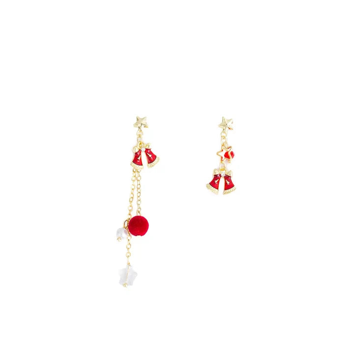 18K Gold-Plated Christmas Bell Earrings