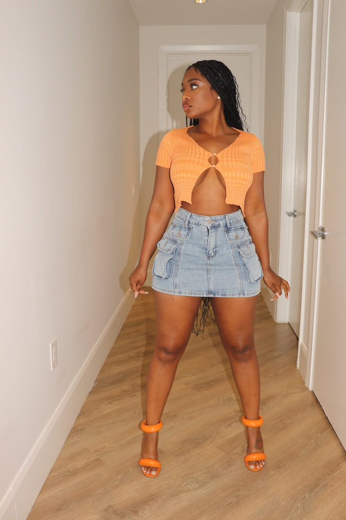 2 Button knit top - Shop Luxe Life Boutique