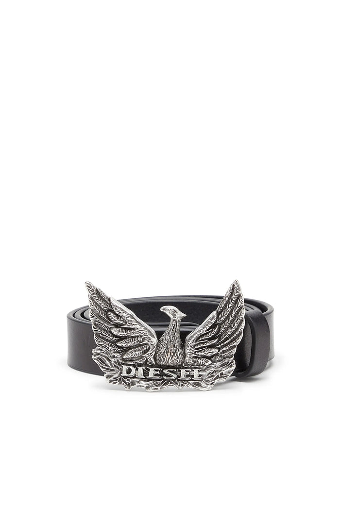 2.5 cm leather belt with metal Phoenix