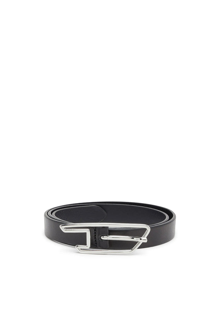 2cm belt in pull-up leather with D buckle