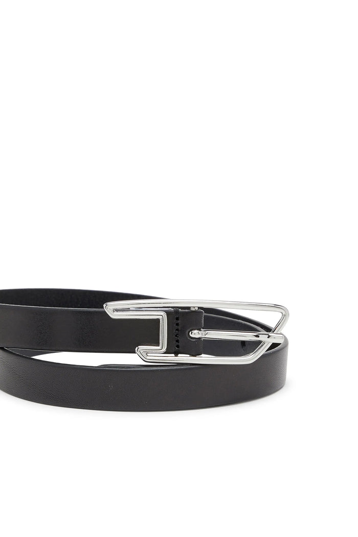 2cm belt in pull-up leather with D buckle