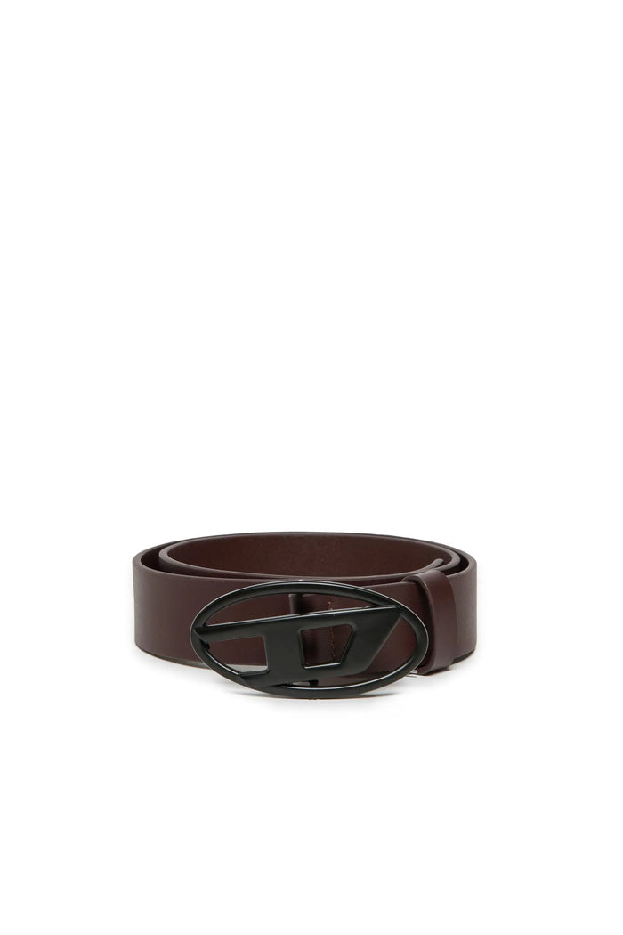 3 cm leather belt with Oval D buckle
