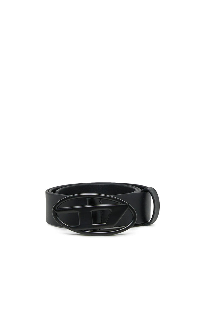 3 cm leather belt with Oval D buckle
