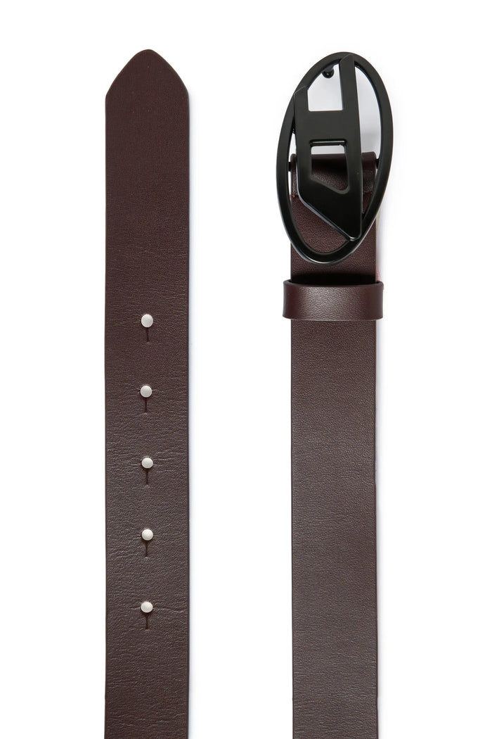 3 cm leather belt with Oval D buckle