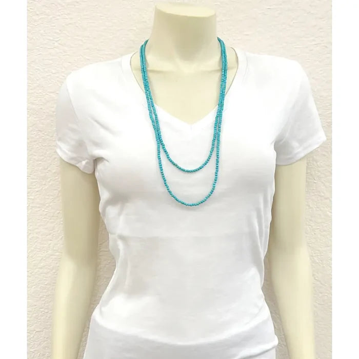 30" Syntheic Turquoise Necklace - Greige Goods