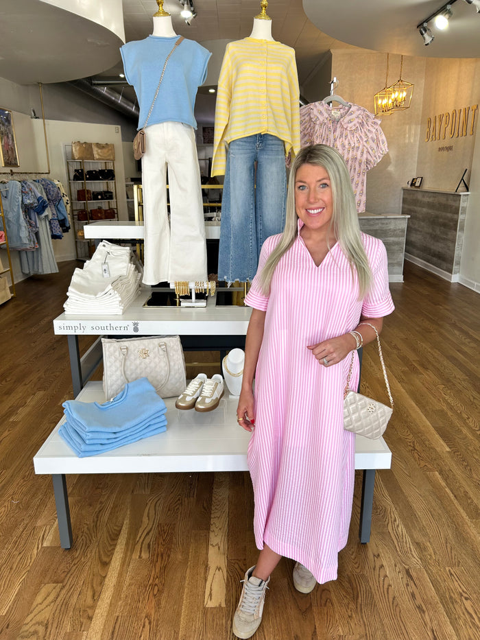 PAISLEY PINK STRIPE MAXI