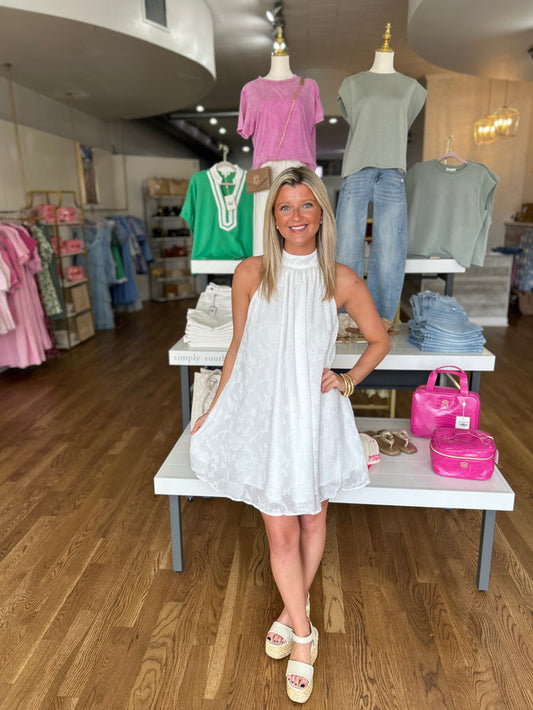 LILLY HALTER NECK DRESS