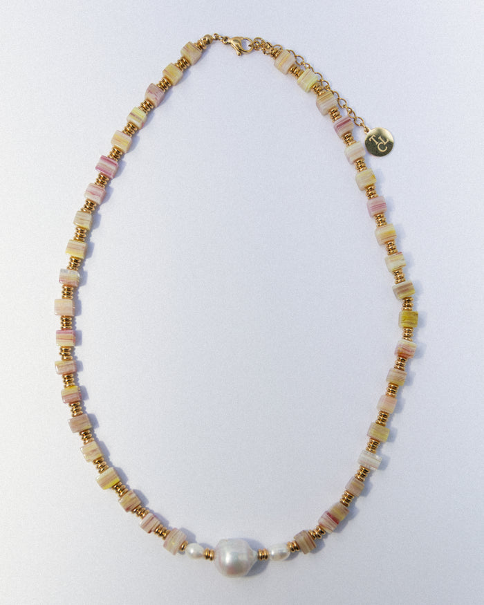 Alina Beaded Necklace | Yellow