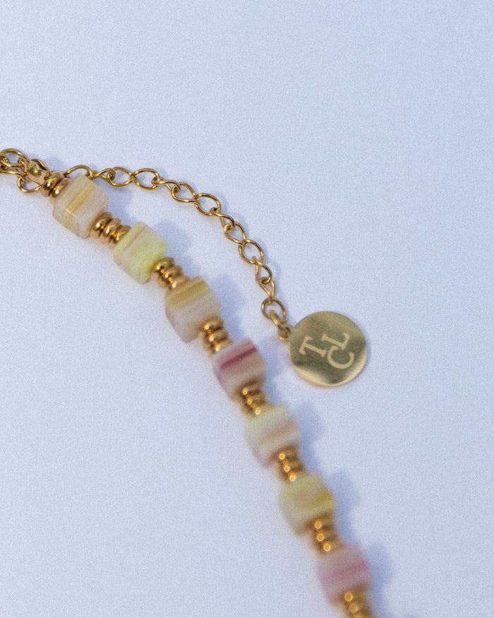 Alina Beaded Necklace | Yellow