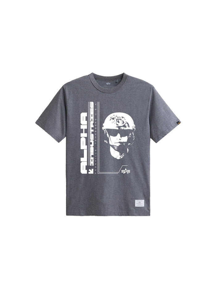 ALPHA COMMANDER TEE TOP Alpha Industries MEDIUM CHARCOAL HEATHER S